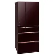 Mitsubishi Electric 700 Litre Multi Drawer Glass Refrigerator - Dark Mahogany