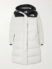 [The North Face] The North Face - Nuptse Hooded Embroidered Quilted Shell Down Parka - Off-white - large large Off-white