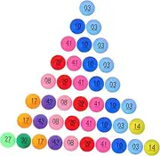 WHAMVOX Balls 1-50 Numbered Sphere Party Balls Plastic Entertainment Balls for Home Party Games