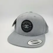 DC Shoes Hat Black Classic Logo Baseball Cap Snapback Gray Adult Men Skate USA