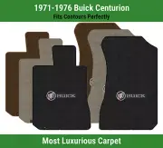 Lloyd Luxe Front Mats for '71-76 Centurion w/Buick Multi Shield w/Silver on Grap