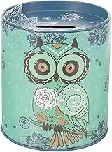 ORFOFE Cartoon Owl Pattern Piggy Bank Unique Tinplate Coin Container for Boy Girl Sturdy Money Jar for Savings Boy Girl Design