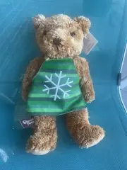 Cheesecake Factory Plush Bear Herrington Teddy Bear Snowflake Apron Stuffed 15"