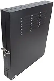 NavePoint 2U Vertical Server Rack Enclosure, Low Profile, 20" Deep, Max Weight Capacity 150 lbs - 2U Network Cabinet Vertical Wall Mount, Perforated, Black