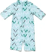 [BONVERANO] Baby Boys Sunsuit/Swimsuit UPF 50+ Sun Protection One Pieces with Zipper Swimwear with Sun Hat