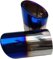 SFCPDDZYNE Accessories Stainless Steel Exhaust Tip Tail Pipe Muffler Compatible with Mazda CX-5 Cx 5 Cx5 Kf 2021 2013 2014 2015 2016 2017 2018 2019 Chrome Style(Blue)