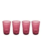 [Casa Domani] Gabriella Highball Glass 4 Pieces Gift Boxed in Pink
