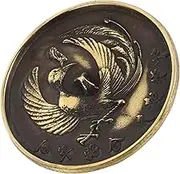 SUPVOX Feng Shui Bagua Mirror Sturdy Decorative Hand Mirror for Home Office Unique Design for Year Celebration Luck Retro Style Tool for Protection Against Harmful Energy