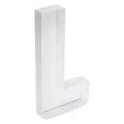 10" Cardboard Letter L, Paper Box Fillable Tray Container, White
