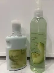 BATH AND BODY WORKS CUCUMBER MELON BODY SPLASH AND LOTION SET 8 OZ EA.