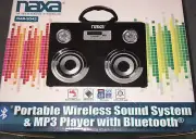 NAXA NAS-3043 Portable Wireless Sound System & MP3 Player with Bluetooth New