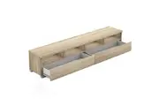 Porto 2-Drawer TV Stand Entertainment Unit Storage Cabinet 2m- Light Sonoma Oak