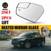 2X Mirror Glass For 2017-2019 Ford Escape LH Driver Left GJ5Z17K707G FO1324172 E