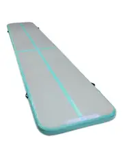 [Everfit] Air Track 5X1m Inflatable Tumbling Mat For Floor Home Gymnastics Mint/Grey