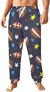 [Generic] Men's Sweatpants, Stars and Stripes Football Print-69, Polyester Joggers, Sweatpants Jogging Pants for Workout Running