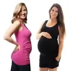 2-pack Organic Cotton Maternity Tank Top bundle (Black & Pink)