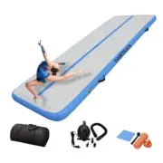 IBATMS Air Tumbling Mat, 10ft/13ft/16ft/20ft 10ft(3x0.9x0.1m) light blue