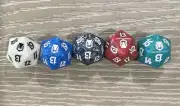 Set of 5 MTG DARKSTEEL 20 SIDED SPINDOWN LIFE COUNTER DICE D20 All 5 colors