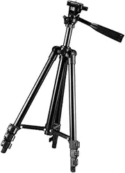 HOMSFOU 1pc Aluminum Alloy Tripod Mobile Broadcast Stand for SLR Cameras and Phones Multi Position Phone Holder for Stable Streaming Tables and Desks Black