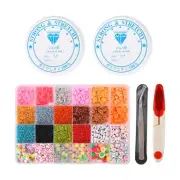 Clay Beads for Jewelry Bracelet Necklace Making, Flat Round Clay Beads