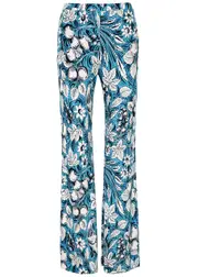 Diane Von Furstenberg Brooklyn Floral-print Jersey Trousers - Blue - XL (UK16 / XL) XL (UK16 / XL)
