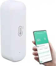 WiFi Thermometer Hygrometer, Zigbee Smart Wireless Temperature Humidity Sensor with APP Notification Alert, Free Data Storage Export, Remote Monitor for Home, Greenhouse, Baby Room (for Zigbee Type)