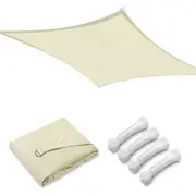 Sun Shade Sail 10x13 Ft 97% UV Block Rectangle Canopy Outdoor Patio Pool Beige