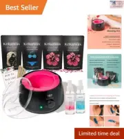 Waxing Kit - Bikini, Face, and Body Hair Removal + 4-Pack Hard Wax Beads