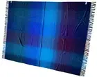 PAUL SMITH 100% LAMBSWOOL SOFT LUXURIOUS SHADES OF BLUE BLANKET BNWT made in UK