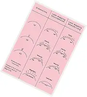 Generic Eyelash Training Book Eyelash Mapping Chart Training for Beginners Paper Eyelash Extension Training Exercise for, pink
