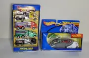 Two 2000 HOT WHEELS Sets PAVEMENT POUNDER 89313, & Haulers 89859 NIB