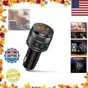 Quick Charge 3.0 Bluetooth FM Transmitter for Cars - Dual USB Ports Included