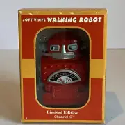 Walking Robot White knob WIND UP 3" Vinyl Limited Red New in box Channel C Works