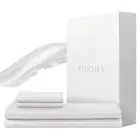 THXSILK Silk Sheet Set 4 Pcs, Queen Size Sheet Set, Soft Breathable Cooling B...