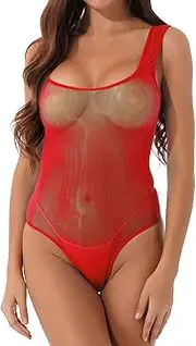 [Generic] Peignoir Nightgown Negligee Women's 1 Piece Backless Mesh Bodysuit Neck Lace Up Sheer Teddy Nightie Lace Up Lingerie Fishing Net Sexy Underwear Sleepwear Steel Ring Pajamas Gart Lingerie Underwire