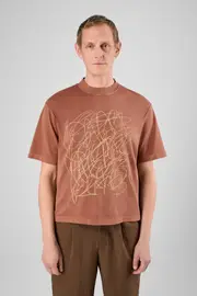 T-Shirt Terracotta Mineral Dye Boxy T-Shirt