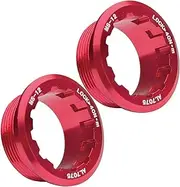 Flywheel Lockring, Cycling Cassette Lockrings, Set of 2 Aluminium Alloy Cycling Lockring Covers, 12 Speed Freewheel Anti-Slip Lockrings for Bikes, 1.26 x 1.26 x 0.51 Inches