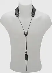 BG Franck Bichon Bass Clarinet Leather Neck Strap with 1 Hook and Leather Loop Attachment