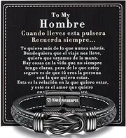 [YADOCA] Bracelet Men I Love You Gifts for Men Leather Bracelet Gift Husband Boyfriend Him Wedding for Men for Valentine's Day