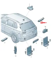 VOLKSWAGEN TIGUAN AD1 Right Upper Antenna Amplifier 5NA035577E NEW GENUINE