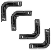 [BOXPUT] LED Light Strip Angle Connection Bracket, Replacement LED Lamp Band Connector, Installation Clip for 8mm-12mm LED Strips, CH1 (Black)