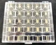 1X Plastic Sewing Machine Bobbin Storage Box with 0115367000 - 25pcs