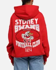[MITCHELL & NESS] Mitchell & Ness Sydney Swans Team Hoodie Red - Size L L Red