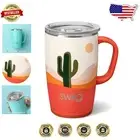 Insulated 18oz Travel Coffee Tumbler with Handle - Dishwasher Safe & Chic Design