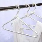 1/2pcs Plastic Pearl Beaded Bow Clothes Dress Coat Hangers Kid Storage