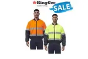 SALE KingGee Mens Hi Vis Reflective Quilted Bomber Work Safety Jacket K55032