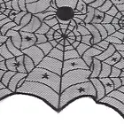 Black Lace Spider Web Table Runner Dinner Table Decoration Spooky Party Deco WPD