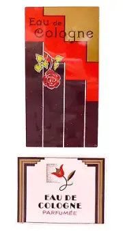 2 Vintage Paper French Perfume Lables EAU DE COLOGNE Jean Artaud Paris