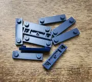 LEGO Dark Blue Plate, Modified 1 x 4, 2 Studs with Groove. QTY 10. Part 41740