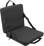 Soft Sponge Cushion Back Chair, Folding Chair, Outdoor Foldable Chair with Backrest Lawn Chairs for Stadium and Beach(Black)